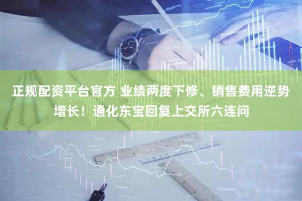 正规配资平台官方 业绩两度下修、销售费用逆势增长！通化东宝回复上交所六连问
